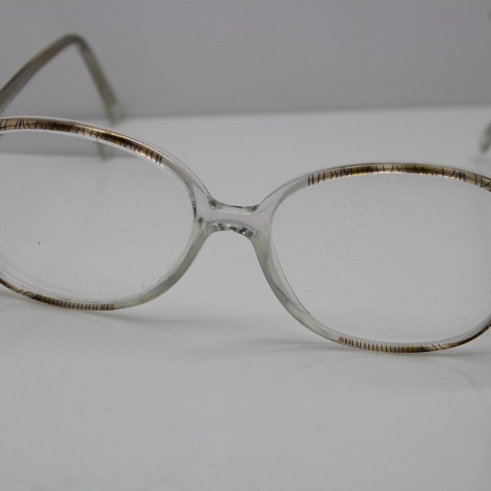 Canny Vision Gladys Eyeglass Frames Clear/Brown 54-16-140